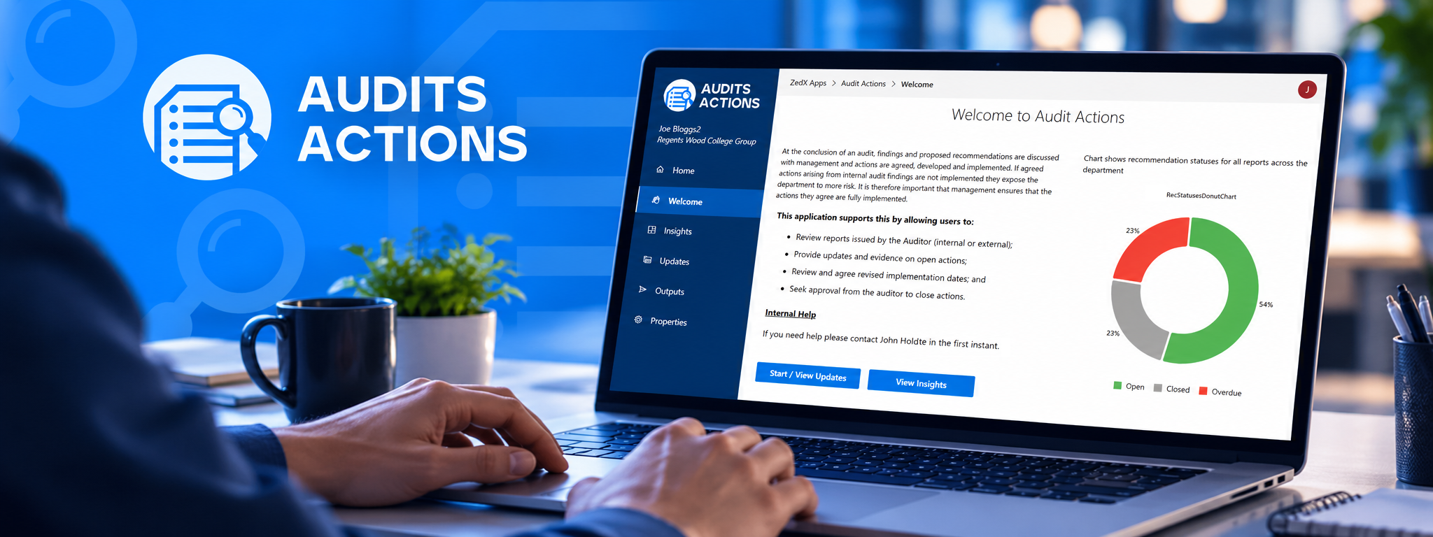 ZedXApps Audit Actions AppPage Header L