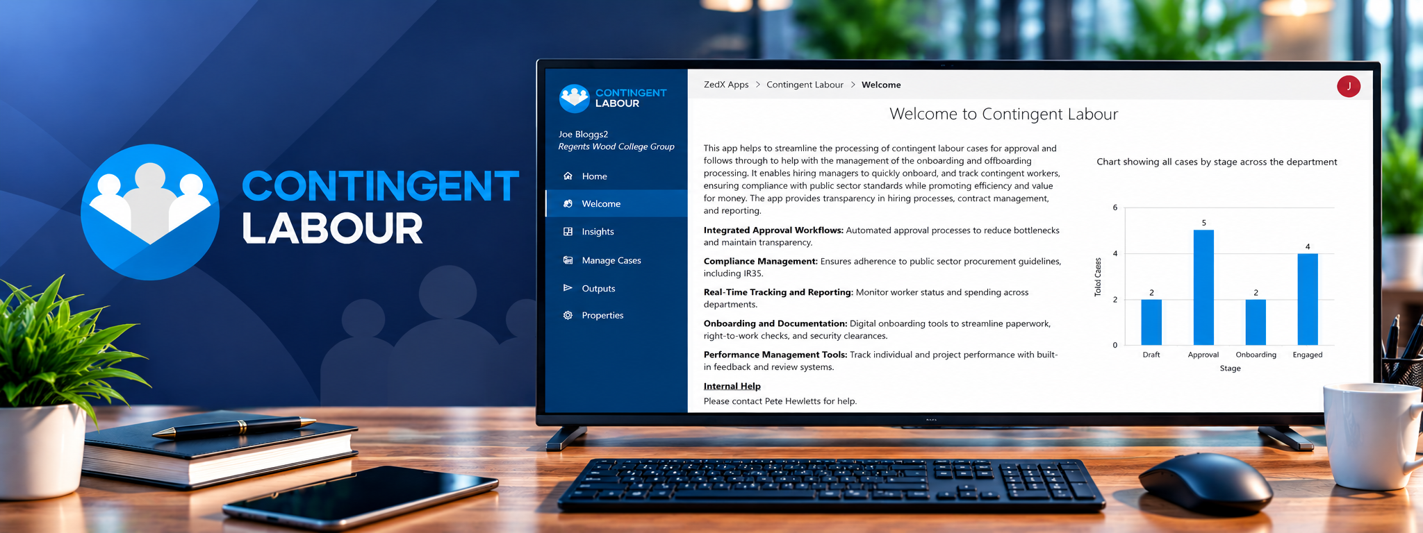 ZedXApps Contingent Labour AppPage Header L