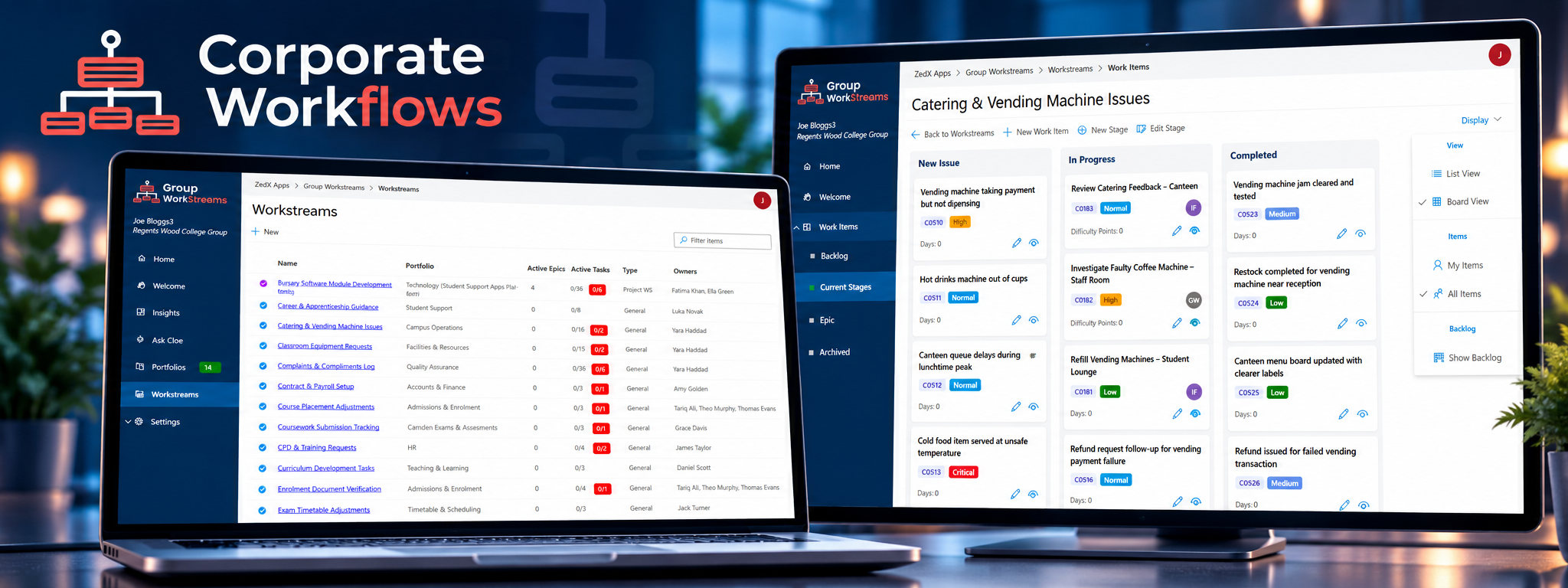 ZedXApps Group WorkStreams AppPage Header L