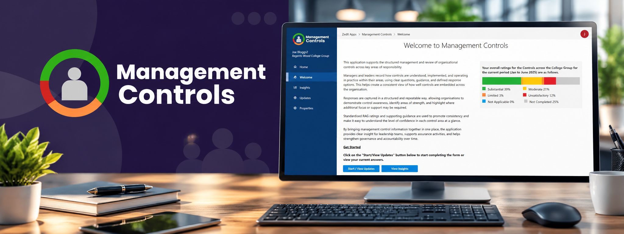 ZedXApps Management Controls AppPage Header L