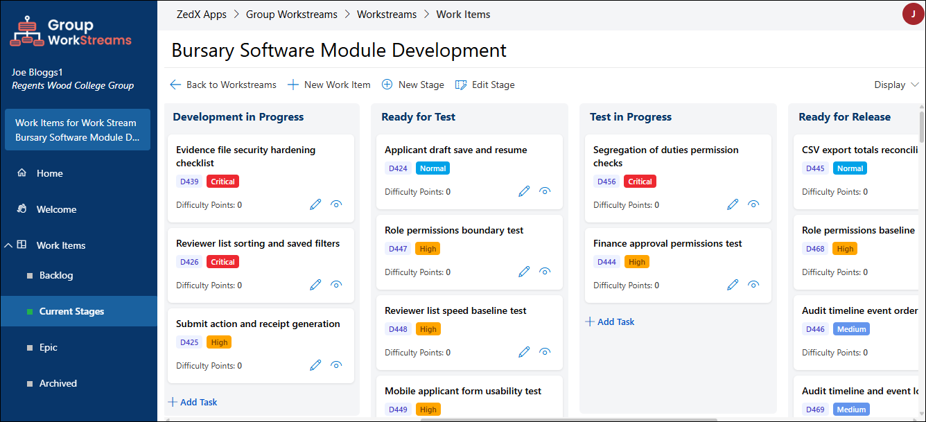 ZedxApps Group WorkStreams sc2 m